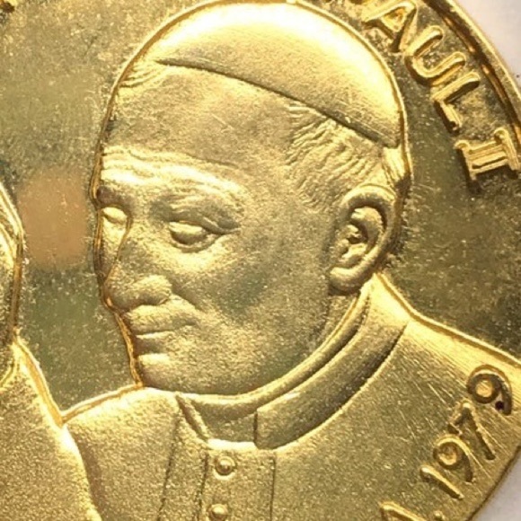 Vintage Commemorative Medallion, Pope Saint John Paul II 1979 - Picture 2 of 4